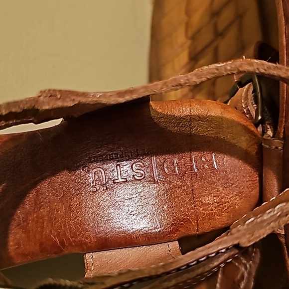 Bed Stu Kenya leather and wood platform sandals - Picture 7 of 9